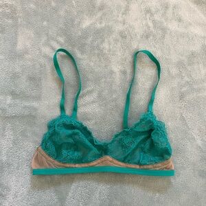 Elegant Lace Bralette in Teal